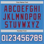 Personalized Powder Blue White-Crimson Authentic Baseball Jersey Team Custom Name and Number