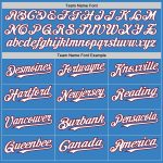 Personalized Powder Blue White-Crimson Authentic Baseball Jersey Team Custom Name and Number