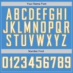 Personalized Powder Blue White-Gold Authentic Baseball Jersey
