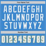 Personalized Powder Blue White-Gold Authentic Baseball Jersey Team Custom Name and Number