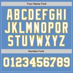 Personalized Powder Blue White-Gold Authentic Two Tone Baseball Jersey Team Custom Name and Number
