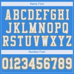 Personalized Powder Blue White-Gold Mesh Authentic Football Jersey Team Custom Name and Number