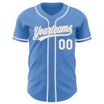 Personalized Powder Blue White-Gray Authentic Baseball Jersey Team Custom Name and Number