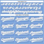 Personalized Powder Blue White-Gray Authentic Baseball Jersey Team Custom Name and Number