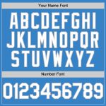 Personalized Powder Blue White-Gray Authentic Sleeveless Baseball Jersey Team Custom Name and Number