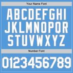 Personalized Powder Blue White-Gray Performance Vapor Golf Polo Shirt Team Custom Name and Number