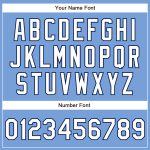Personalized Powder Blue White-Navy Authentic Baseball Jersey