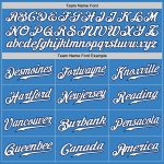 Personalized Powder Blue White-Navy Authentic Fade Fashion Baseball Jersey Team Custom Name and Number
