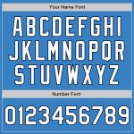 Personalized Powder Blue White-Navy Authentic Fade Fashion Baseball Jersey Team Custom Name and Number