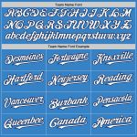 Personalized Powder Blue White-Navy Authentic Sleeveless Baseball Jersey