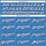 Personalized Powder Blue White-Navy Authentic Sleeveless Baseball Jersey Team Custom Name and Number