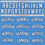 Personalized Powder Blue White-Navy Authentic Throwback Rib-Knit Baseball Jersey Shirt Team Custom Name and Number