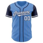 Personalized Powder Blue White-Navy Authentic Two Tone Baseball Jersey Team Custom Name and Number