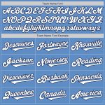 Personalized Powder Blue White-Navy Authentic Two Tone Baseball Jersey Team Custom Name and Number