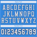 Personalized Powder Blue White-Navy Mesh Authentic Football Jersey