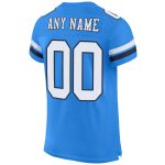 Personalized Powder Blue White-Navy Mesh Authentic Football Jersey