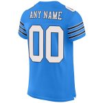 Personalized Powder Blue White-Navy Mesh Authentic Football Jersey Team Custom Name and Number