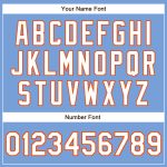 Personalized Powder Blue White-Orange Authentic Baseball Jersey Team Custom Name and Number