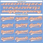 Personalized Powder Blue White-Orange Authentic Baseball Jersey Team Custom Name and Number