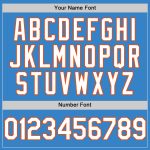 Personalized Powder Blue White-Orange Authentic Sleeveless Baseball Jersey Team Custom Name and Number