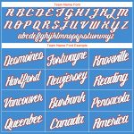 Personalized Powder Blue White-Orange Authentic Throwback Rib-Knit Baseball Jersey Shirt Team Custom Name and Number