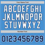 Personalized Powder Blue White Pinstripe Navy-White Authentic Baseball Jersey Team Custom Name and Number