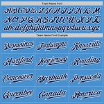 Personalized Powder Blue White Pinstripe Navy-White Authentic Baseball Jersey Team Custom Name and Number