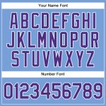 Personalized Powder Blue White Pinstripe Purple Authentic Baseball Jersey Team Custom Name and Number