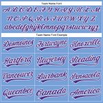 Personalized Powder Blue White Pinstripe Purple Authentic Baseball Jersey Team Custom Name and Number