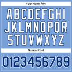 Personalized Powder Blue White Pinstripe Royal Authentic Baseball Jersey Team Custom Name and Number
