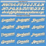 Personalized Powder Blue White Pinstripe White-Old Gold Authentic Baseball Jersey Team Custom Name and Number