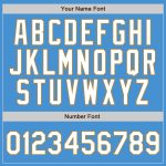 Personalized Powder Blue White Pinstripe White-Old Gold Authentic Baseball Jersey Team Custom Name and Number