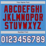 Personalized Powder Blue White-Red Authentic American Flag Fashion Baseball Jersey Team Custom Name and Number