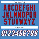 Personalized Powder Blue White-Red Authentic Baseball Jersey