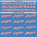 Personalized Powder Blue White-Red Authentic Sleeveless Baseball Jersey