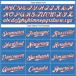 Personalized Powder Blue White-Red Authentic Sleeveless Baseball Jersey Team Custom Name and Number