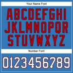 Personalized Powder Blue White-Red Authentic Sleeveless Baseball Jersey Team Custom Name and Number