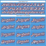 Personalized Powder Blue White-Red Authentic Softball Jersey Team Custom Name and Number