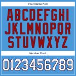 Personalized Powder Blue White-Red Authentic Softball Jersey Team Custom Name and Number