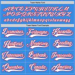 Personalized Powder Blue White-Red Hockey Jersey Team Custom Name and Number
