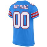 Personalized Powder Blue White-Red Mesh Authentic Football Jersey Team Custom Name and Number