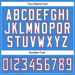 Personalized Powder Blue White-Red Mesh Authentic Throwback Football Jersey Team Custom Name and Number