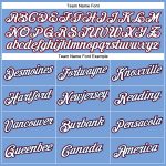 Personalized Powder Blue White-Red Performance T-Shirt Team Custom Name and Number