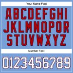 Personalized Powder Blue White-Red Performance T-Shirt Team Custom Name and Number