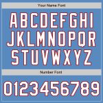 Personalized Powder Blue White-Red Two-Button Unisex Softball Jersey Team Custom Name and Number