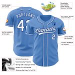 Personalized Powder Blue White-Royal Authentic Baseball Jersey Team Custom Name and Number