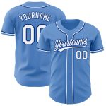 Personalized Powder Blue White-Royal Authentic Baseball Jersey Team Custom Name and Number