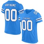 Personalized Powder Blue White-Royal Mesh Authentic Football Jersey Team Custom Name and Number