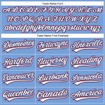 Personalized Powder Blue White Royal-Red Authentic Baseball Jersey Team Custom Name and Number