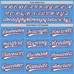 Personalized Powder Blue White Royal-Red Performance Vapor Golf Polo Shirt Team Custom Name and Number